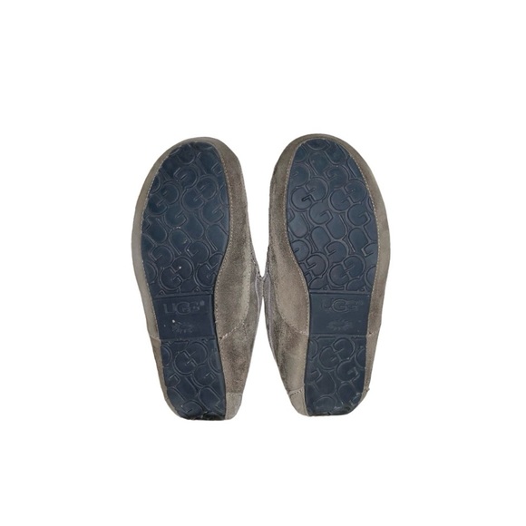 UGG Ascot Grey Suede Moccasin Slip-On Slipper Loafers - Picture 8 of 9